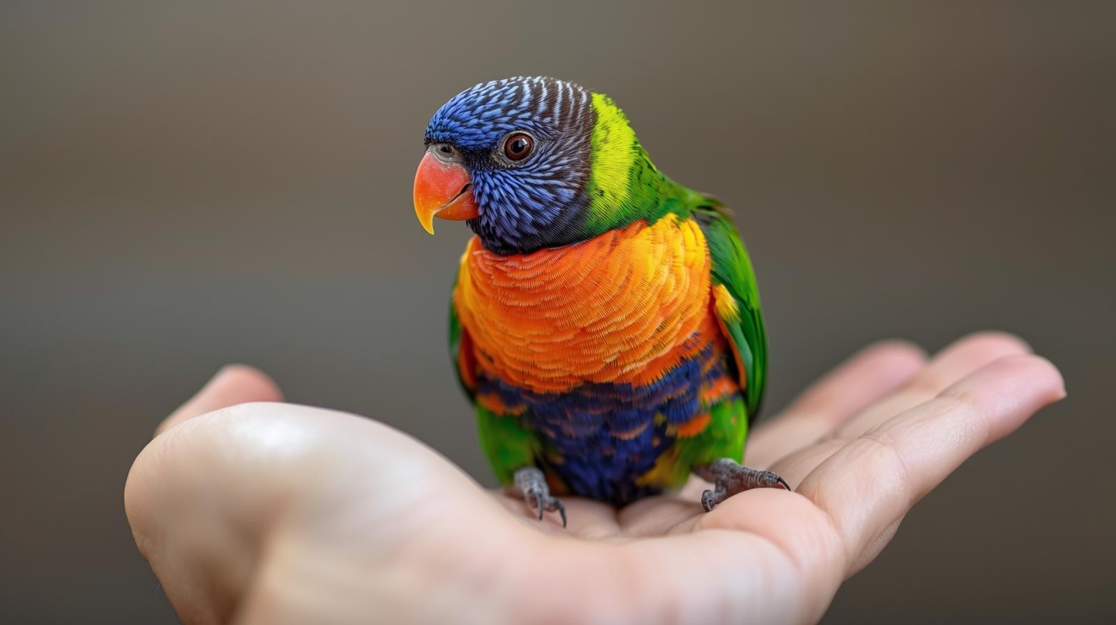 Scaly-breasted Lorikeet in hand